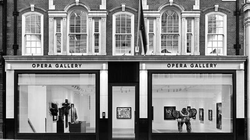 The frontage of Opera Gallery on New Bond Street