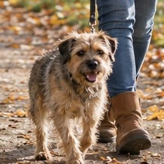 Priya's profile picture, a border terrier