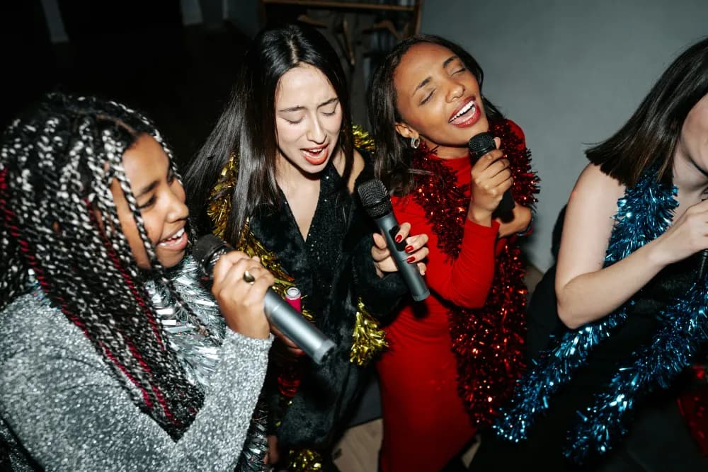 PLY members at a karaoke Experience