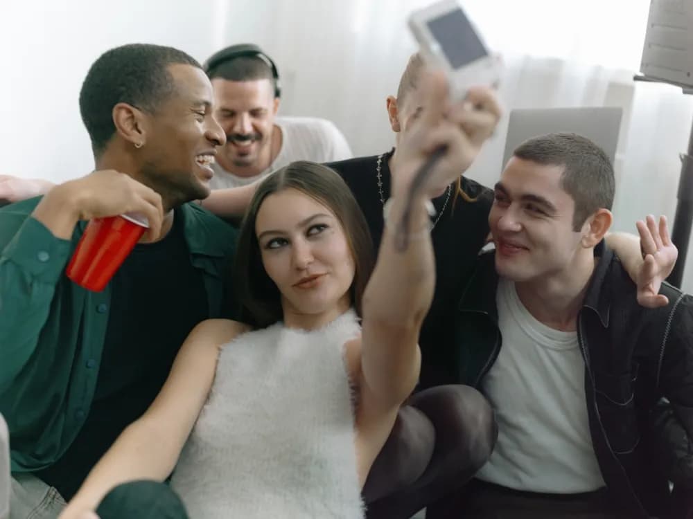 Group of PLY members taking a selfie