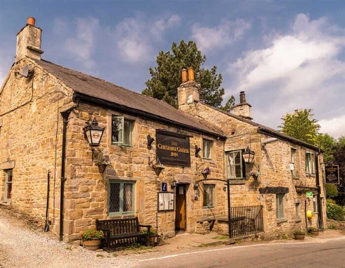 The Cheshire Cheese Inn, a stone country pub on the edge of Hope