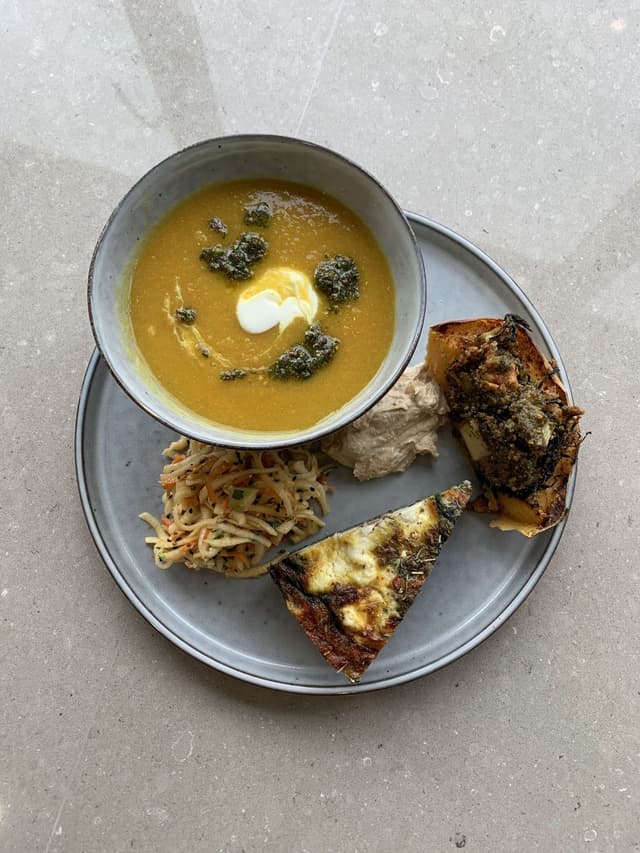 Soup and bread
